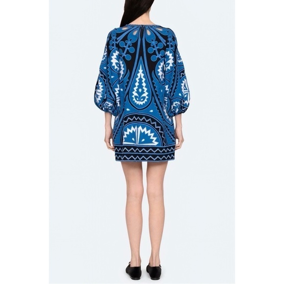 SEA New York Mini Blue Long-Sleeve Gael Cut-Out Tunic Dress - Picture 5 of 7